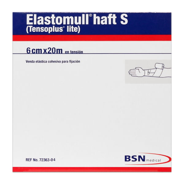 Elastomull haft S (Tensoplus lite Venda cohesiva blanca) Medidas: 20 m. x 6 cm